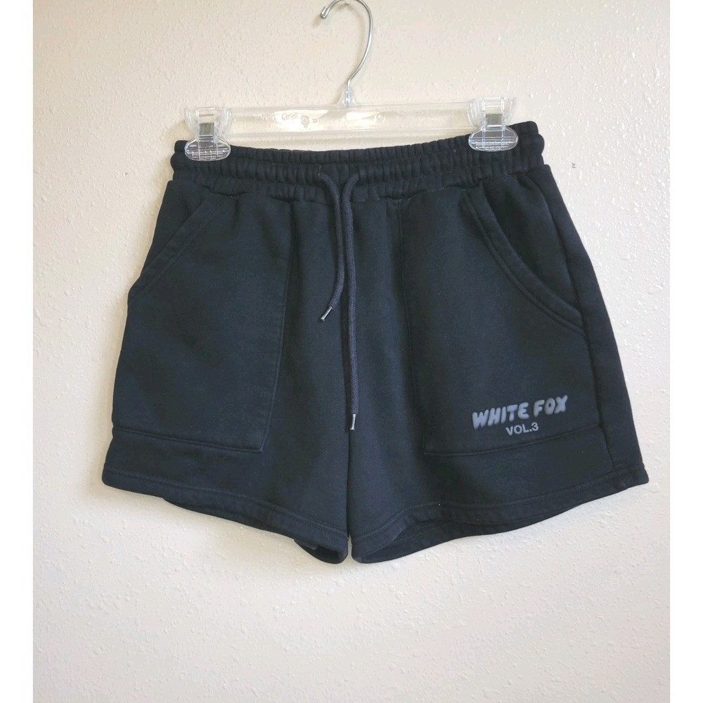 White Fox Offstage Lounge Shorts Onyx Black Vol 3 Fleece Sz S